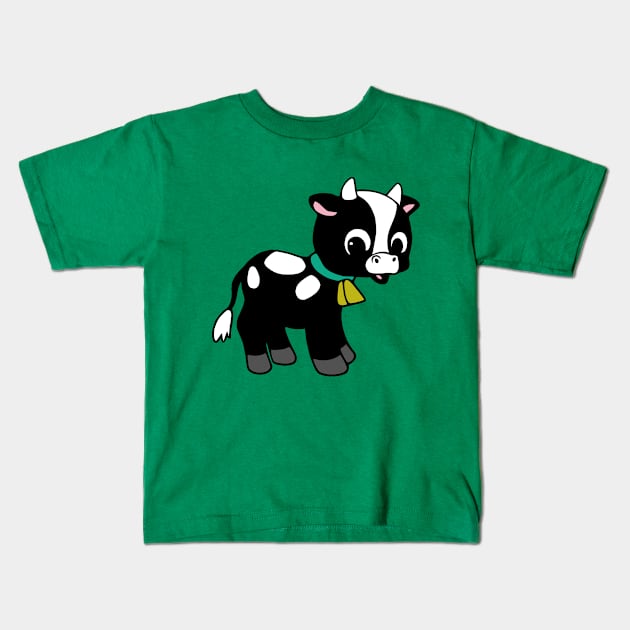 Cute Baby Cow Calf Kids T-Shirt by KayBee Gift Shop